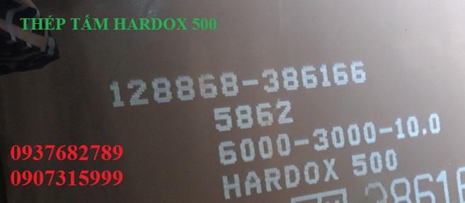 THÉP TẤM HARDOX500 DÀY 10x3000x6000MM THÉP TẤM HARDOX500 DÀY 10x3000x6000MM