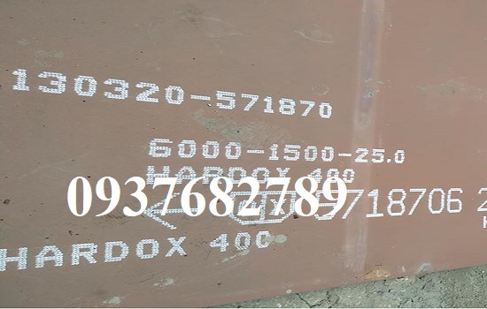 THÉP TẤM HARDOX 400 DÀY 25 x 1500 x 6000mm THÉP TẤM HARDOX 400 DÀY 25 x 1500 x 6000mm