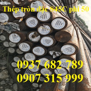 Thép tròn đặc S45C phi 50 Thép tròn đặc S45C phi 50