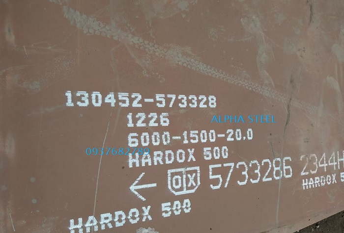 THÉP TẤM HARDOX 500 THÉP TẤM HARDOX 500
