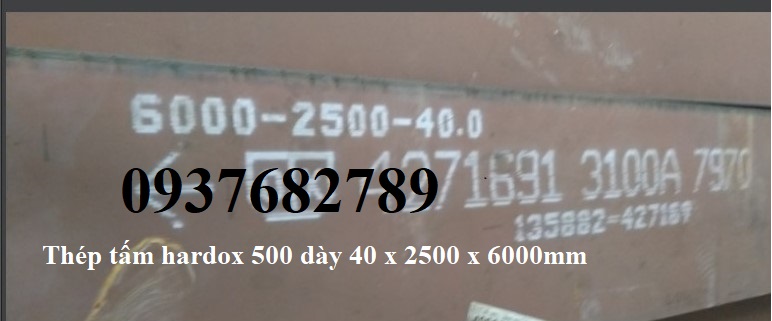 Thép tấm hardox 500 dày 40mm/40ly/40li Thép tấm hardox 500 dày 40mm/40ly/40li