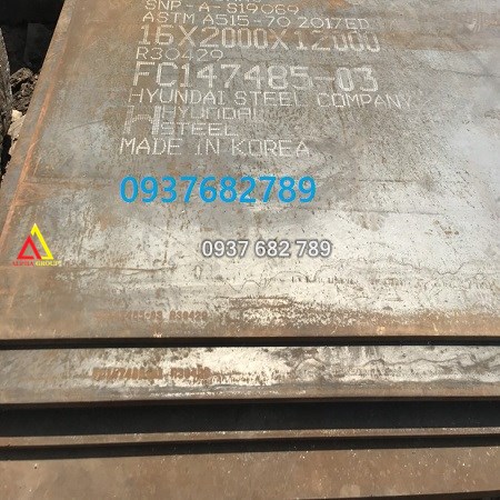 Thép tấm chịu nhiệt A516 Gr.70 dày 24mm/24ly Hàn Quốc cắt quy cách Thép tấm chịu nhiệt A516 Gr.70 dày 24mm/24ly Hàn Quốc cắt quy cách