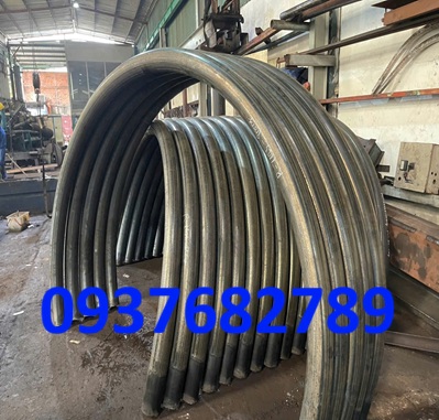Gia công uốn ống thép phi 76 (D76) làm lò hơi, lò dầu